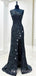 One Shoulder Hot Pink Sequin Long Mermaid Evening Prom Dresses, Cheap Custom Prom Dresses, MR7970