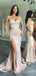 Strapless Mermaid Satin Long Evening Prom Dresses, Cheap Custom prom dresses, MR8069