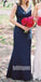 Elegant V-neck  Sleeveless Long Bridesmaid Dresses BMD010