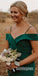 Popular Dark Green Split Side Long Bridesmaid Dresses  BMD030