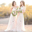 Charming Unique Romantic A Line Long Wedding Bridesmaid Dresses, BGP284
