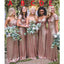 Mismatched Rose Gold Sequin Charming Long Bridesmaid Dresses, BG51567
