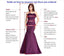 Black Satin V Neck Backless A-Line Side Slit Long Evening Prom Dresses, Cheap Custom prom dresses, MR7352