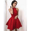 Halter Red Simple Cheap On Sale Short Homecoming Dresses, BH103 - Bubble Gown