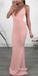 Sexy Pink V-neck Mermaid Long Prom Dress  FP1199