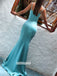 Charming Spaghetti Straps Mermaid Long Prom Dresses FP1227