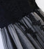 Black V Neck Formal Tulle Applique Lace Up Back Long Prom Dresses, BGP020 - Bubble Gown