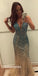 V Neck Sexy Mermaid Heavy Beaded Sparkle Long Evening Prom Dress, BGP067