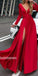 Simple Cheap Long Sleeves Side Split Elegant Formal Party Prom Dress, BGP079