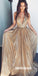 Sparkle V Neck Online Affordable A Line Long Prom Dresses, WP026