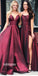 Simple A Line Formal Satin Long Bridesmaid Prom Dresses WP036