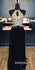 Open Back Beaded Affordable Black Long Evening Prom Dresses, BGP040
