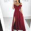 Simple Cheap Side Slit Popular Long Prom Dresses, BGP224