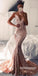 Sequin Spaghetti Strap Mermaid Cheap Long Prom Dresses, BGP223