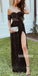 Black Sweetheart Side Split Long Prom Dresses FP1150