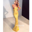Yellow Simple Elegant Mermaid Long Prom Dresses FP1154