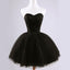 Sweetheart Tulle Lace Little Black Short Homecoming Dresses, BG51440