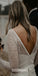 Simple V-neck Long Sleeves Dream Long Wedding Dresses, BGH045