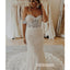 Sexy Off-shoulder Lace Long Wedding Dresses, BGH077