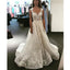 Affordable Unique Lace A Line Charming Bridal Long Wedding Dresses, BGP263 - Bubble Gown