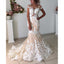 Affordable Cap Sleeves Mermaid Applique Bridal Long Wedding Dresses, BGP271