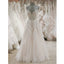A Line Formal Spaghetti Strap Tulle Lace Cheap Long Wedding Dresses, BGP276